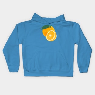 Minimalist Abstract Nature Art #55 Orange Kids Hoodie